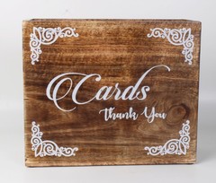 ARTISENIA Wooden Wedding Card Box with Slit Gift 12″ X 10″ X 4.5″, Brown