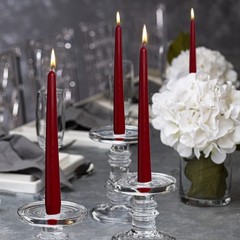 BOLSIUS Dark Red Taper Candles – 4 Pack Unscented 10 Inch 10 inch,