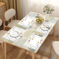 50 Pcs Spring Wildflower Paper Placemats, 11×16 Inch Summer Floral Disposable