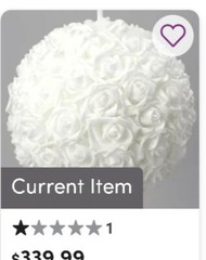foam rose ball- white  