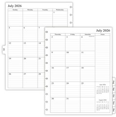 newestor 2026-2027 Monthly Planner Refill for 11-Discbound Notebooks, Jul 202…