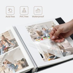 Vienrose Large Photo Album Self Adhesive for 4×6 5×7 8×10 Pictures Scrapbook Alb