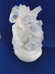 New Vintage Wilton «Lacy Elegance » Wedding Cake Top, blue , 109-2004