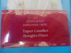 NWT ASHLAND Set of 2 Unscented Advent CHRISTMAS 10″ Taper Candles