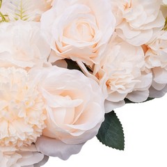 6* Dining Table Flower Centerpieces Silk Champagne Rose Flower Arrangement Deco