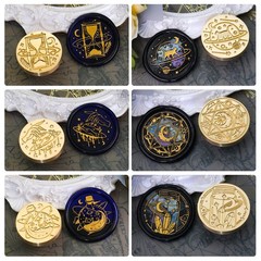 SWANGSA Magic Space Wax Seal Stamp Gift Box Set, Vintage 6 Sealing Stamp Head…