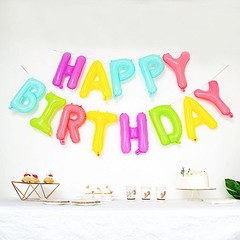ASSORTED 13″ Happy Birthday Mylar Foil BALLOON BANNER Party Events Decorations