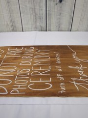 Custom Wedding Sign No Devices Photos During Ceremony Birch Plywood Lace 24×12