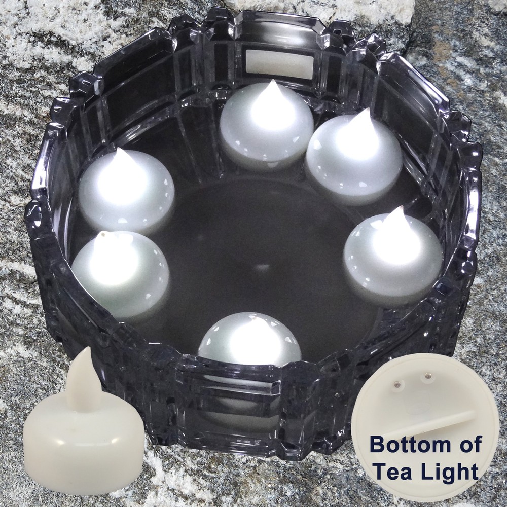 24 pcs White Led Tea Light Flameless Floating Candles Wedding Party Romantic