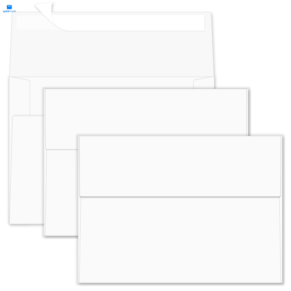 5×7 Envelopes For Invitation,A7 Envelope white,50 pack card A7, White