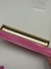 Vintage Silver Pewter Engraved Marriage Certificate Scroll Holder Tube In Box