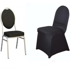 10 BLACK Banquet Stretch SPANDEX CHAIR COVERS Wedding Party Decorations