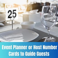 FAVSTOCK Number Cards 4″x4″ Black on White – Table Numbers 1-100, Double Sided