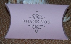 Wedding handmade Precut stamped Favour treat ‘Thank You pillow boxes Pk-20
