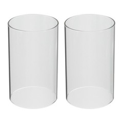 2Pcs 3″x4″ Open Ended Glass Candle Holders High Borosilicate Glass Chimney Clear