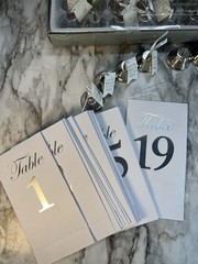 Studio His & Hers Silver Metal Wedding Bells Set with Ribbon & Tag, 24 Pieces