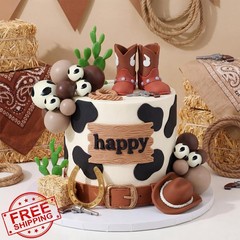 Knana Cowboy Cake Topper Brown Boot