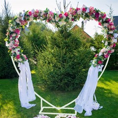 Heart Shape Wedding Arch Backdrop Stand Dual Layer Arbor Frame Banquets Holiday