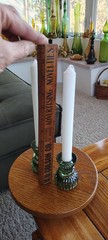 Round Ribbed Glass Taper CANDLE HOLDERS Centerpieces Party Events