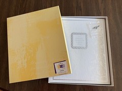Anniversary Photo Album Hallmark White Silver in box Scrapbook 6 Sheets