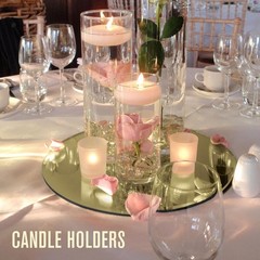 Houseables Gold Mirror Centerpieces For Tables, Round Mirrors For Centerpieces