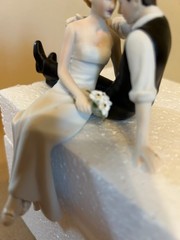 Weddingstar The Look of Love Bride and Groom Couple Figurine Edge of Cake Topper