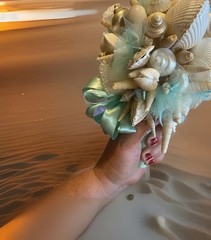 Natural Seashell Wedding Bouquet, Forever Keepsake, Beautiful One Of A Kind