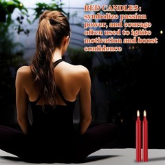 24 Pack Red Spell Chime Candles – Premium Mini Unscented Taper