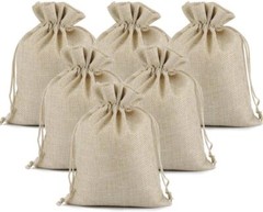 100/200pcs Burlap Gift Bags Wedding Hessian Jute Bags Linen Jewelry Pouches