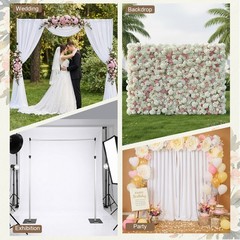 10x10ft Adjustable Wedding Backdrop Stand Background Curtain Pipe Stage Stand US