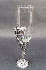 Fairy Champagne Flute Wedding Toasting Glass Wine Goblet B