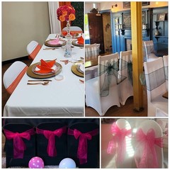 Elegant Organza Sashes, Chair Decor, Special Events, Pack Of 10, Pink