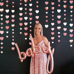 Rose Gold Party Decorations Dusty Pink Heart Garland Blush Pink Rose Gold Pink
