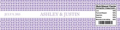 100 Square Pattern Light Purple Wedding Engagement Party Water Bottle labels