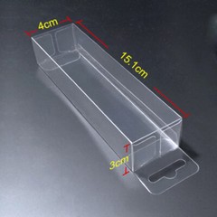 25X Clear Plastic PVC Box with Hang Hole Gift Favour Boxes Retail Shop Display