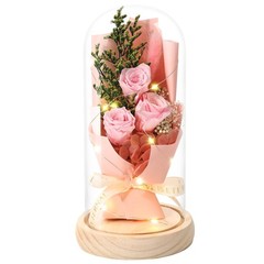 Mother’ s Day Gifts Forever Flowers Bouquet, Preserved Pink Rose