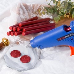 Wax Seal Kit with Sealing Wax Gun & 10pcs Blood Red Wax Sticks – for Wedding
