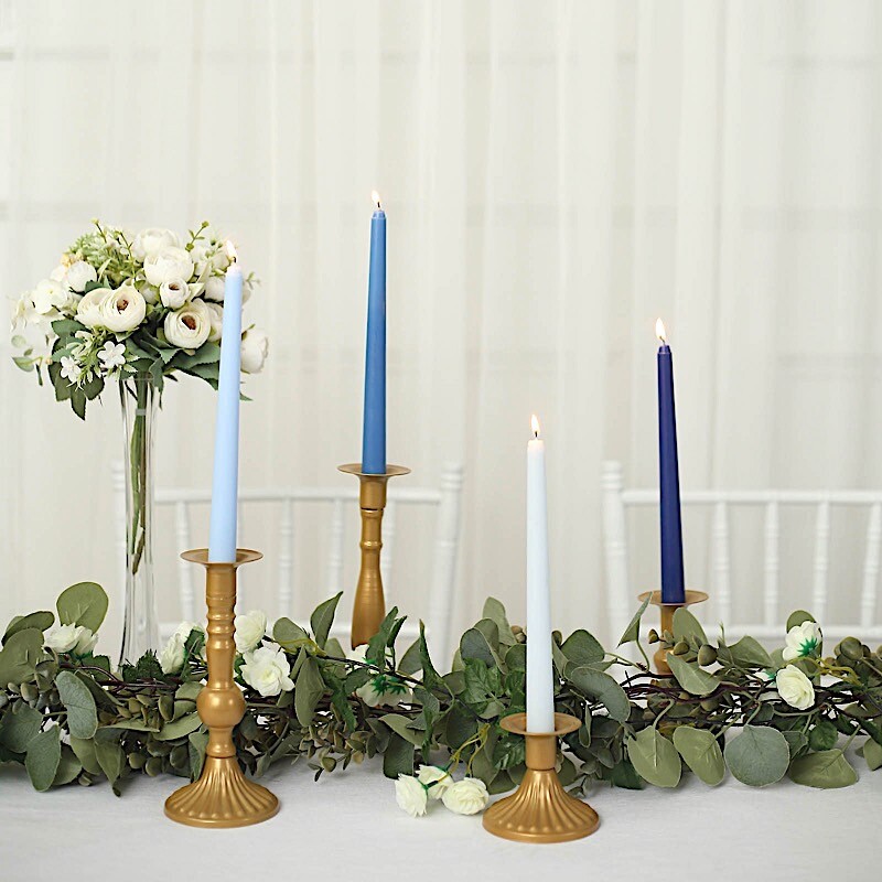 12 Blue Premium 10″ Taper Candles Unscented Dinner Party Wedding Decorations