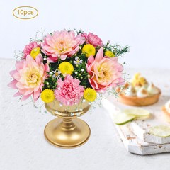 10-Pack Gold Iron Trumpet Vases 15cm (5.9in) Wedding Centerpieces