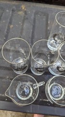 Vintage 25th Wedding Silver Anniversary Glasses Cups Drinkware Party
