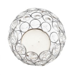 5 Arms Crystal Candelabra Freestanding Candle Holder Centerpiece Silver