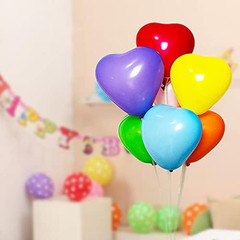 50 6-Inch Pink Color Heart Shaped Latex Balloons for Valentines Day,Propose Marr