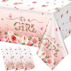 3 Pack Floral Baby Shower 3 – 108″ x 54″ (Rectangular), Multi Color