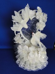 New Elegant Wedding or Anniversary Kissing Love Doves Cake topper #318