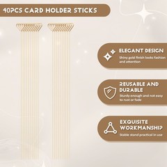 40 PCS Floral Card Holder Picks – Flower Card Holder Sticks for Bouquets,5552