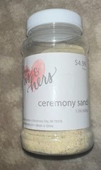 his and hers studio wedding ceremony sand – White and gold – USED