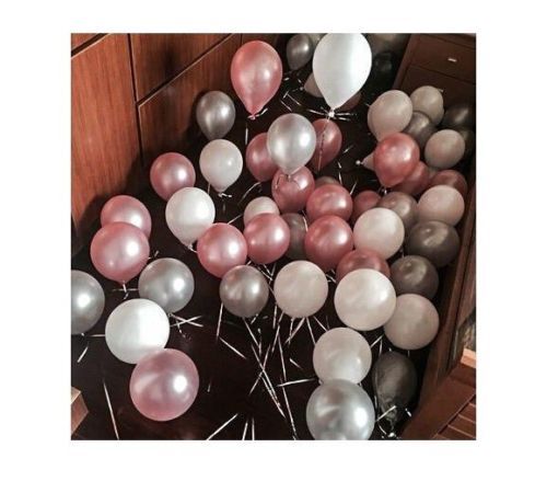 10-100 Pink Purple White Hot Pink Silver Pearl Balloons Wedding Birthday Baloons