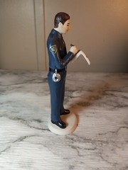 Weddingstar 9351 Love Citation Policeman Groom Cake Topper Hand Paint Porcelain