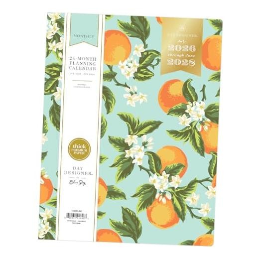 Day Designer 2026-2028 Monthly 8.5″ x 11″ Orange Blossom Mint- 2026/2028