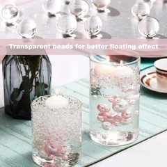 230 Pieces Floating Pearls for Vases Filler, 20/14/10mm Pearl Beads Pink&white